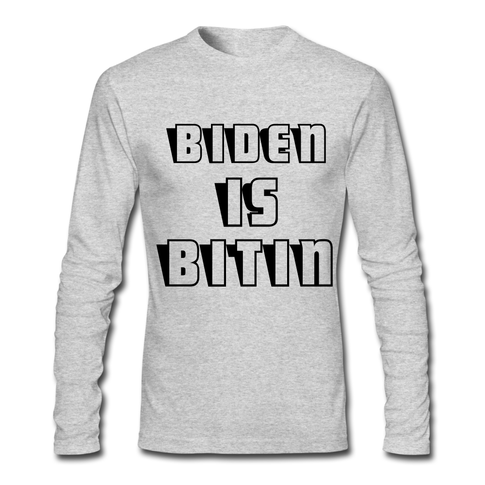 BIDEN IS BITIN_Unisex Long Sleeve T-Shirt - BIZARRE PRINTS