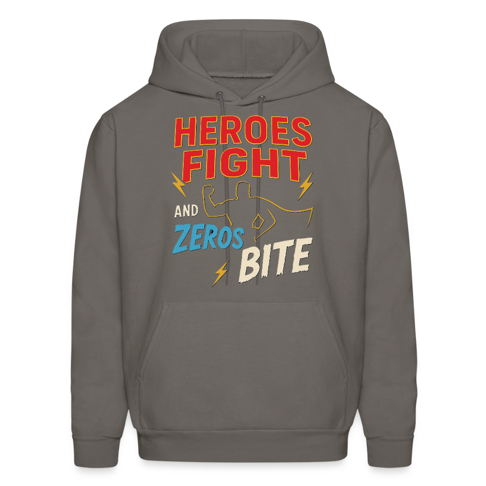 Heroes Fight And Zeros Bite - asphalt gray