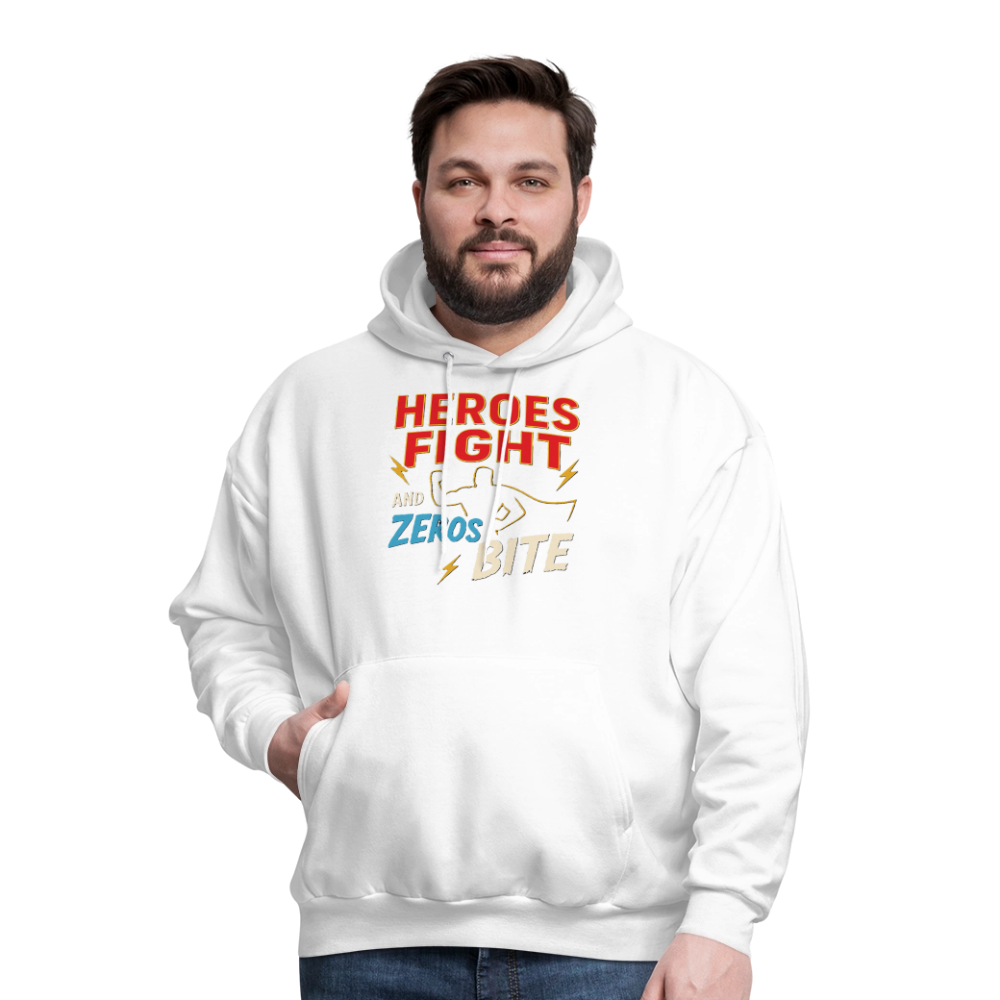 Heroes Fight And Zeros Bite - white
