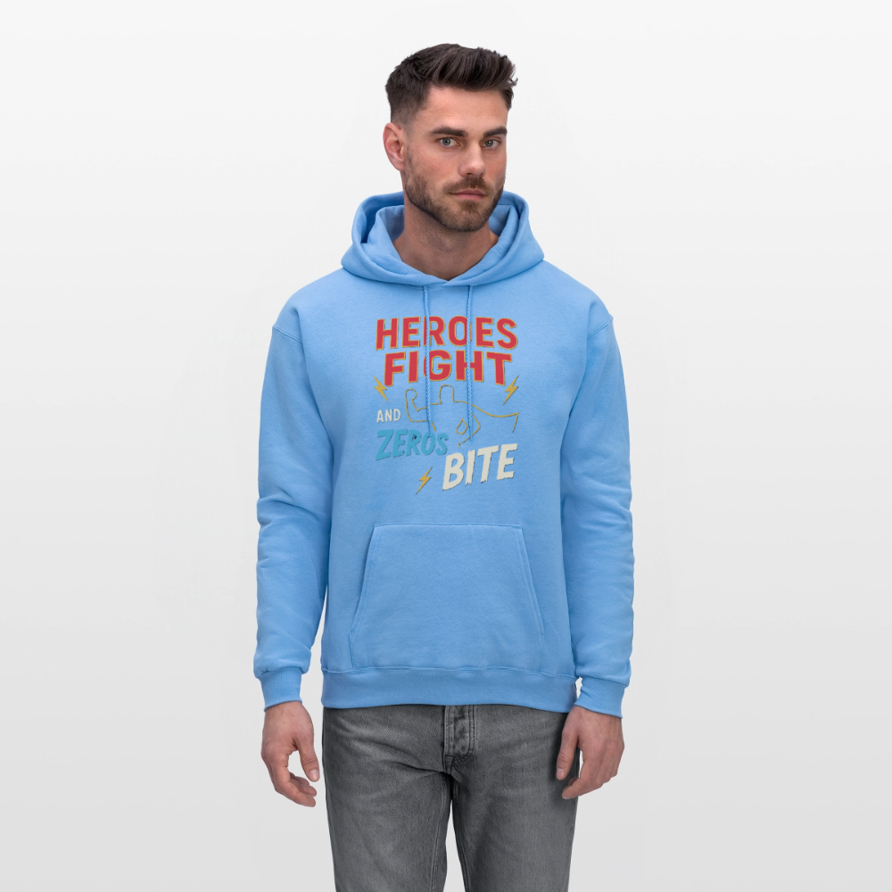 Heroes Fight And Zeros Bite - carolina blue