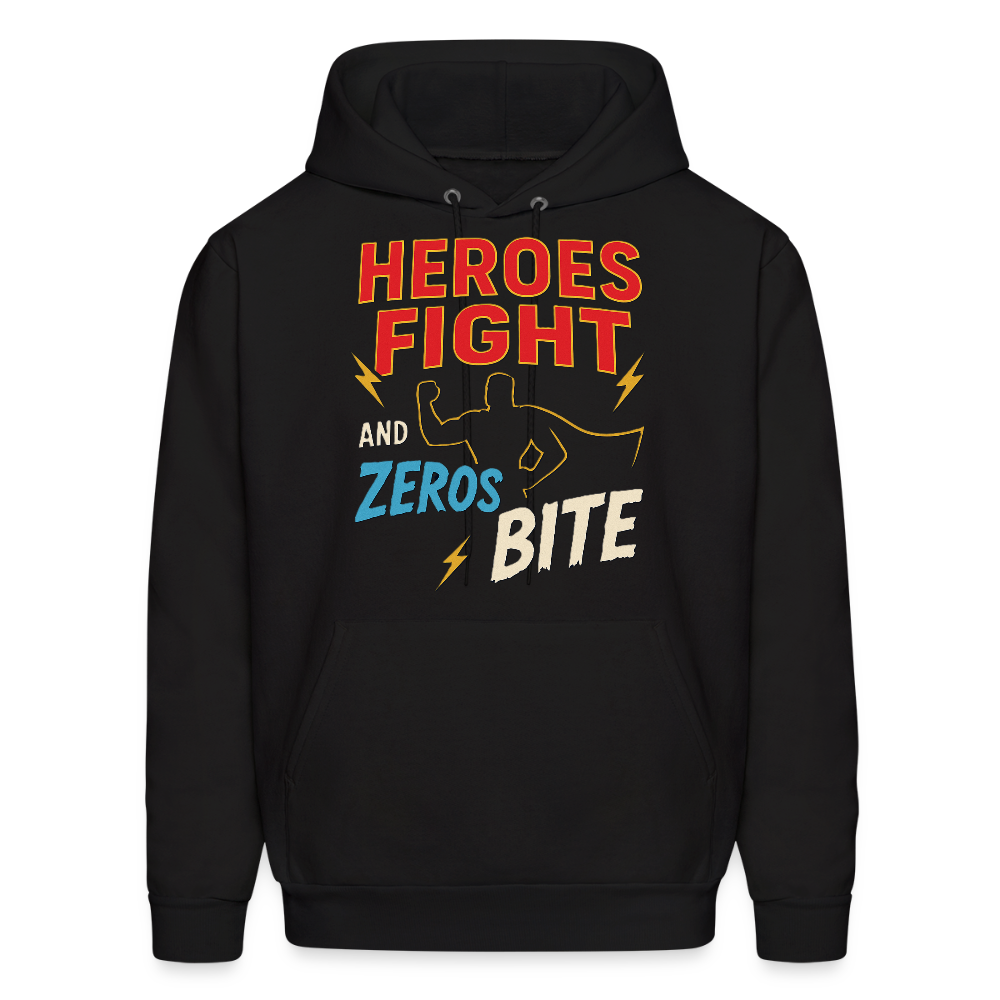 Heroes Fight And Zeros Bite - black