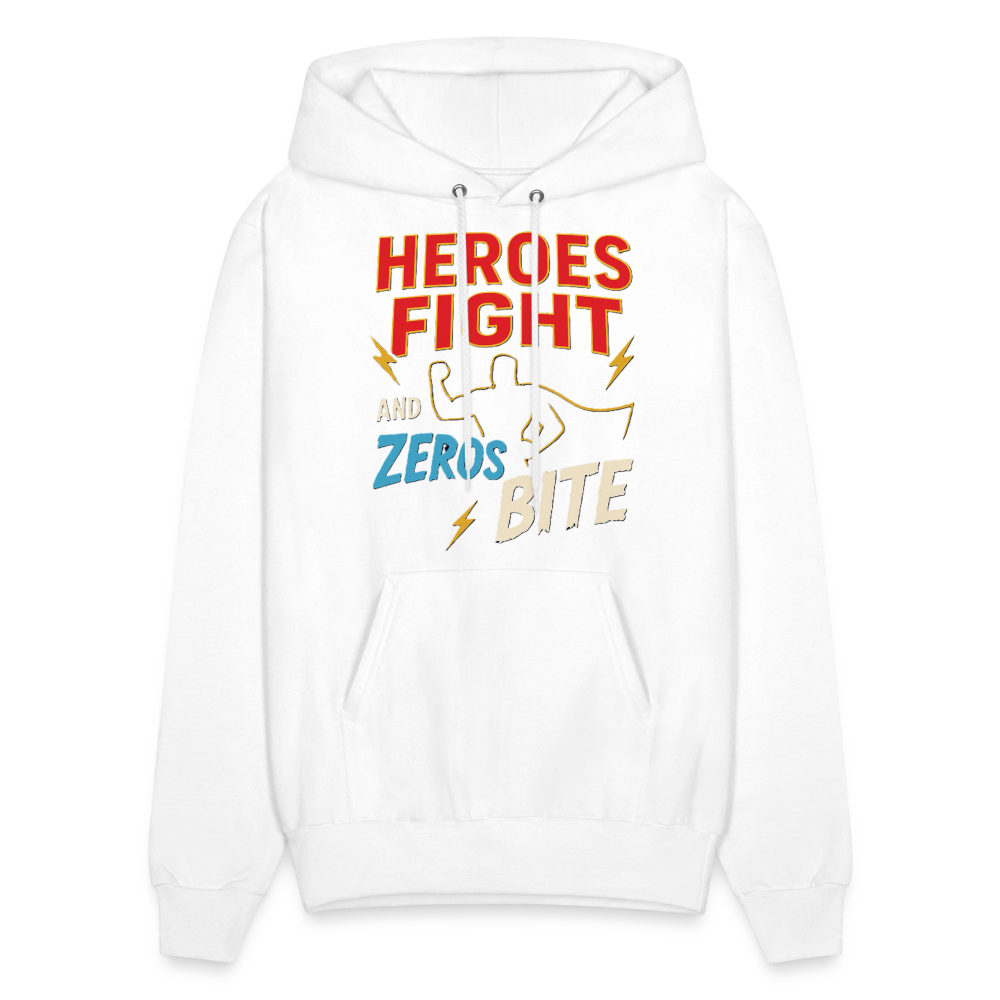 Heroes Fight And Zeros Bite - white