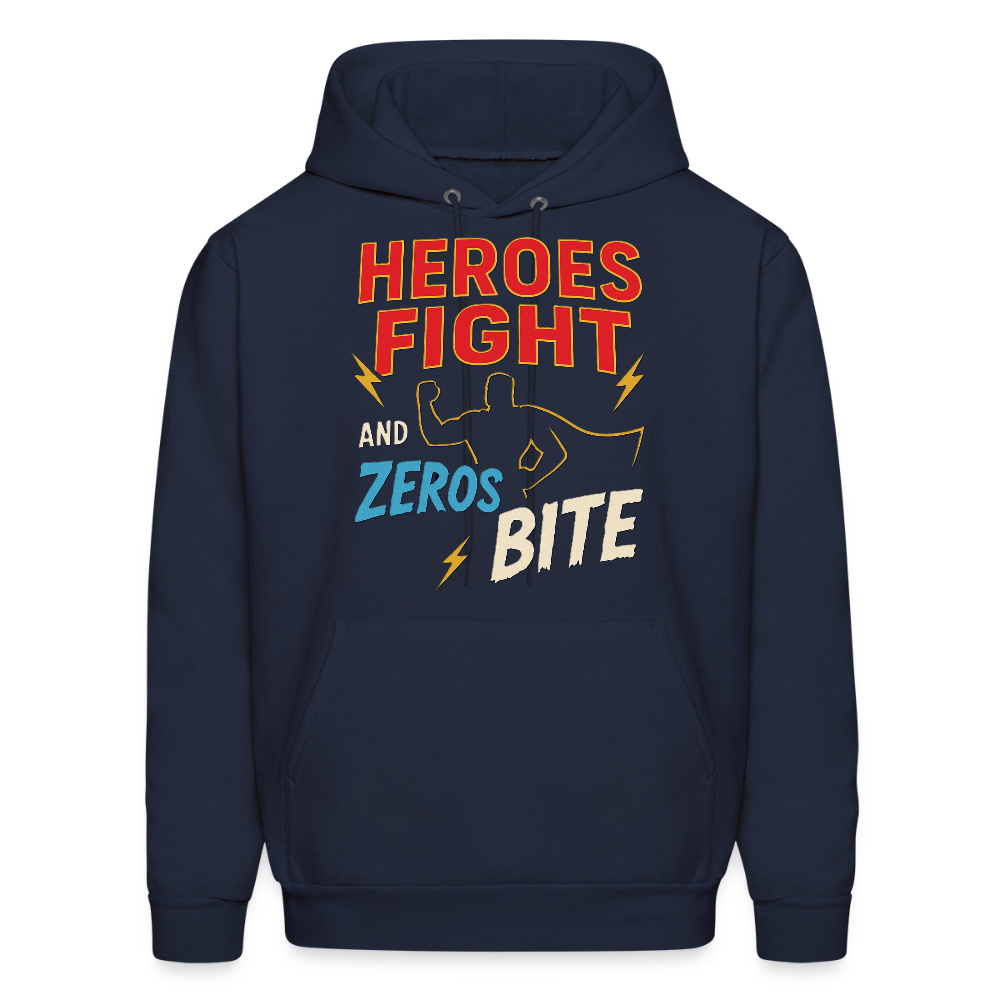 Heroes Fight And Zeros Bite - navy