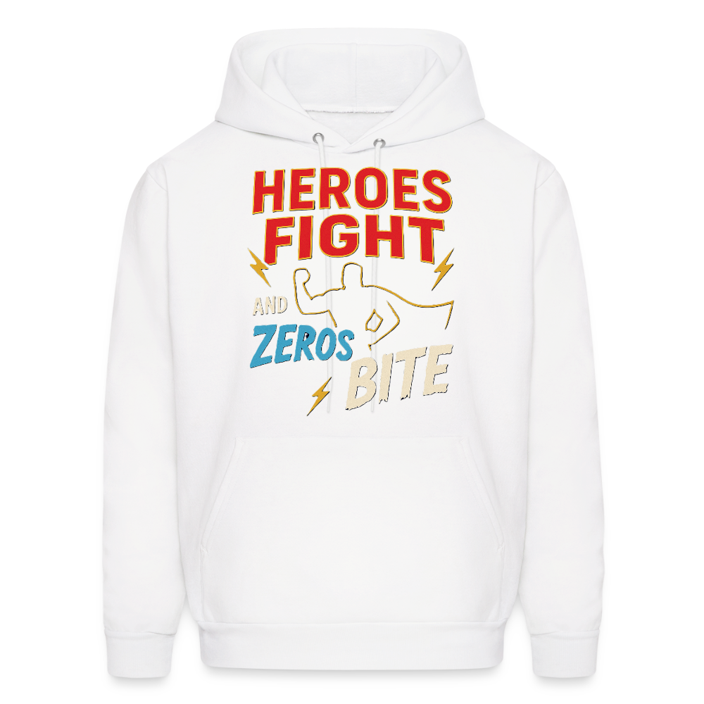 Heroes Fight And Zeros Bite - white