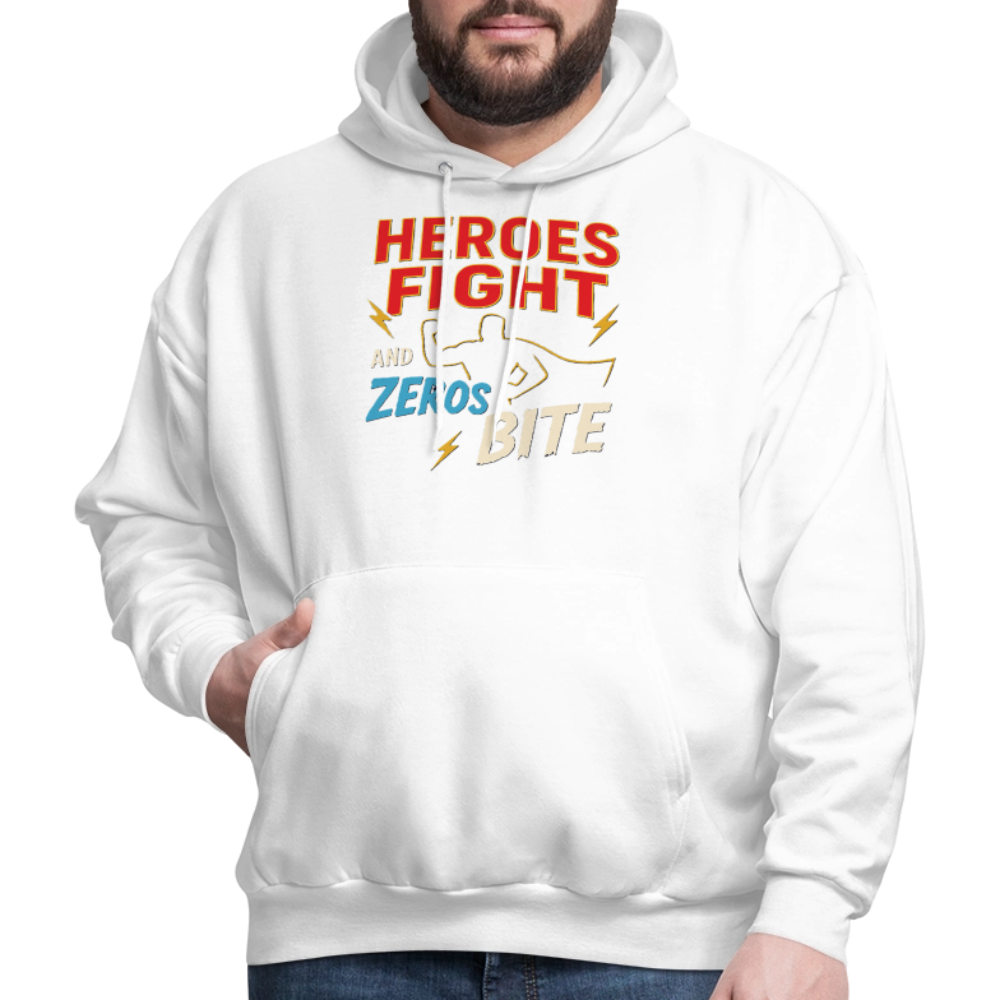 Heroes Fight And Zeros Bite - white