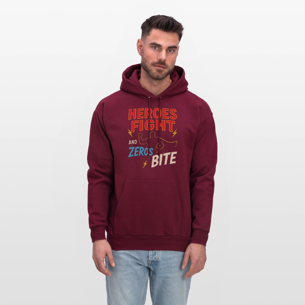 Heroes Fight And Zeros Bite - burgundy
