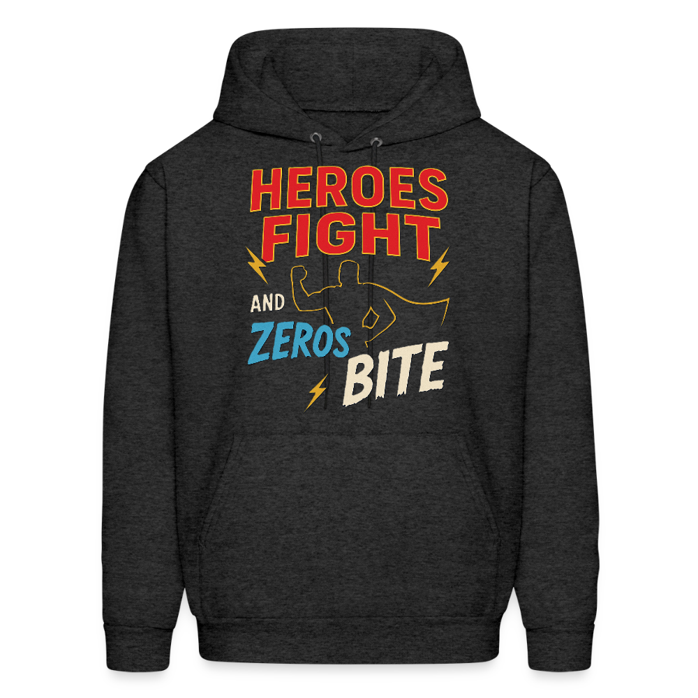 Heroes Fight And Zeros Bite - charcoal grey