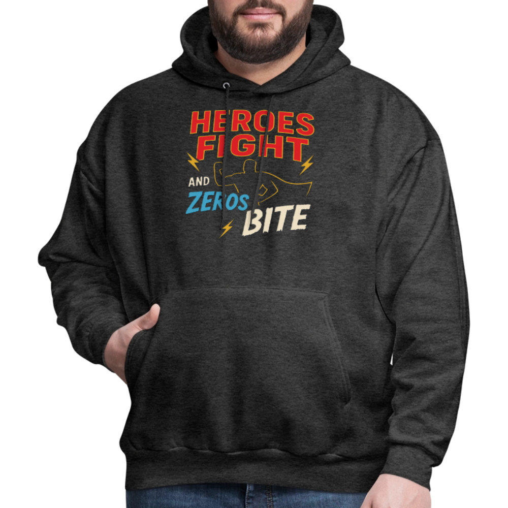 Heroes Fight And Zeros Bite - charcoal grey