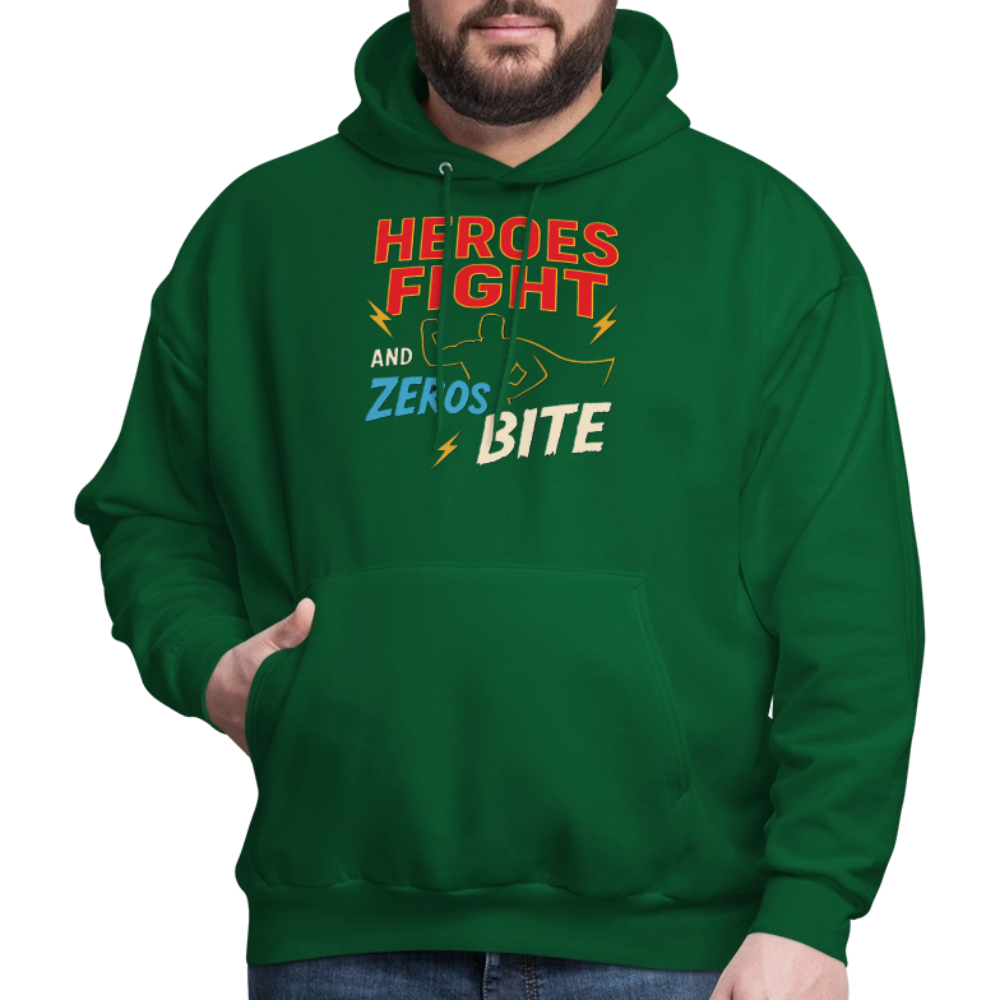 Heroes Fight And Zeros Bite - forest green
