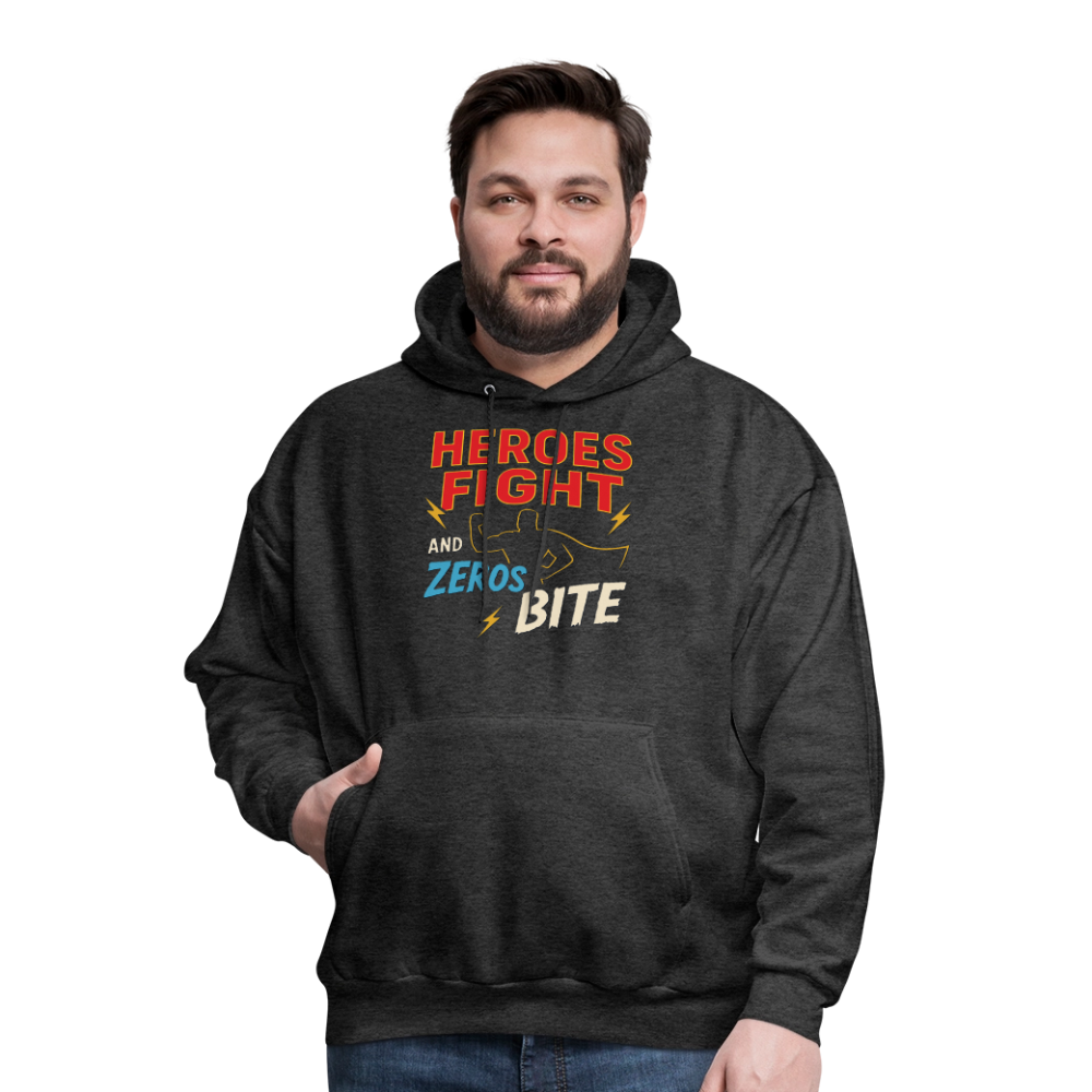 Heroes Fight And Zeros Bite - charcoal grey