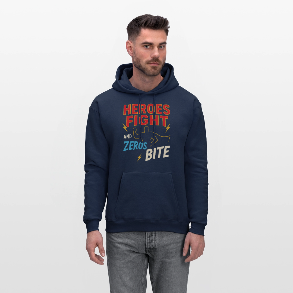 Heroes Fight And Zeros Bite - navy