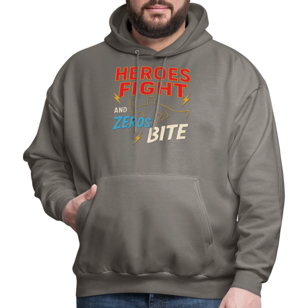 Heroes Fight And Zeros Bite - asphalt gray