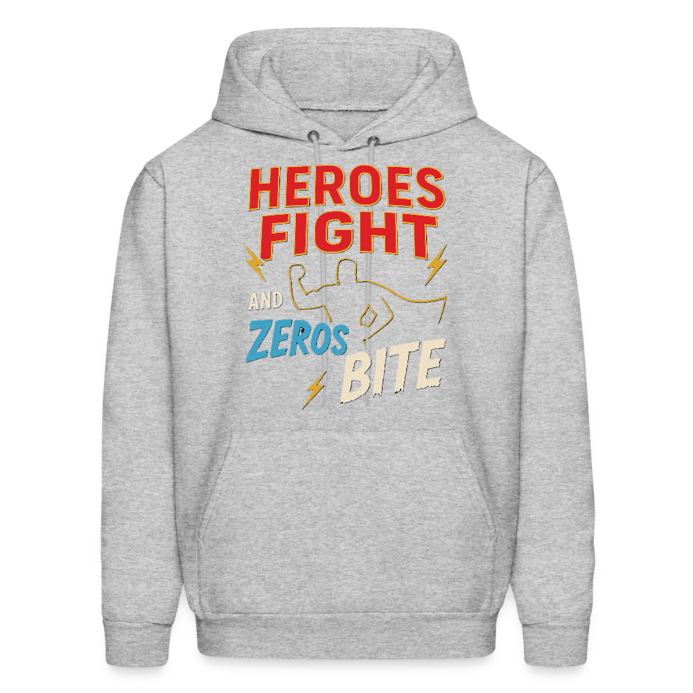 Heroes Fight And Zeros Bite - heather gray