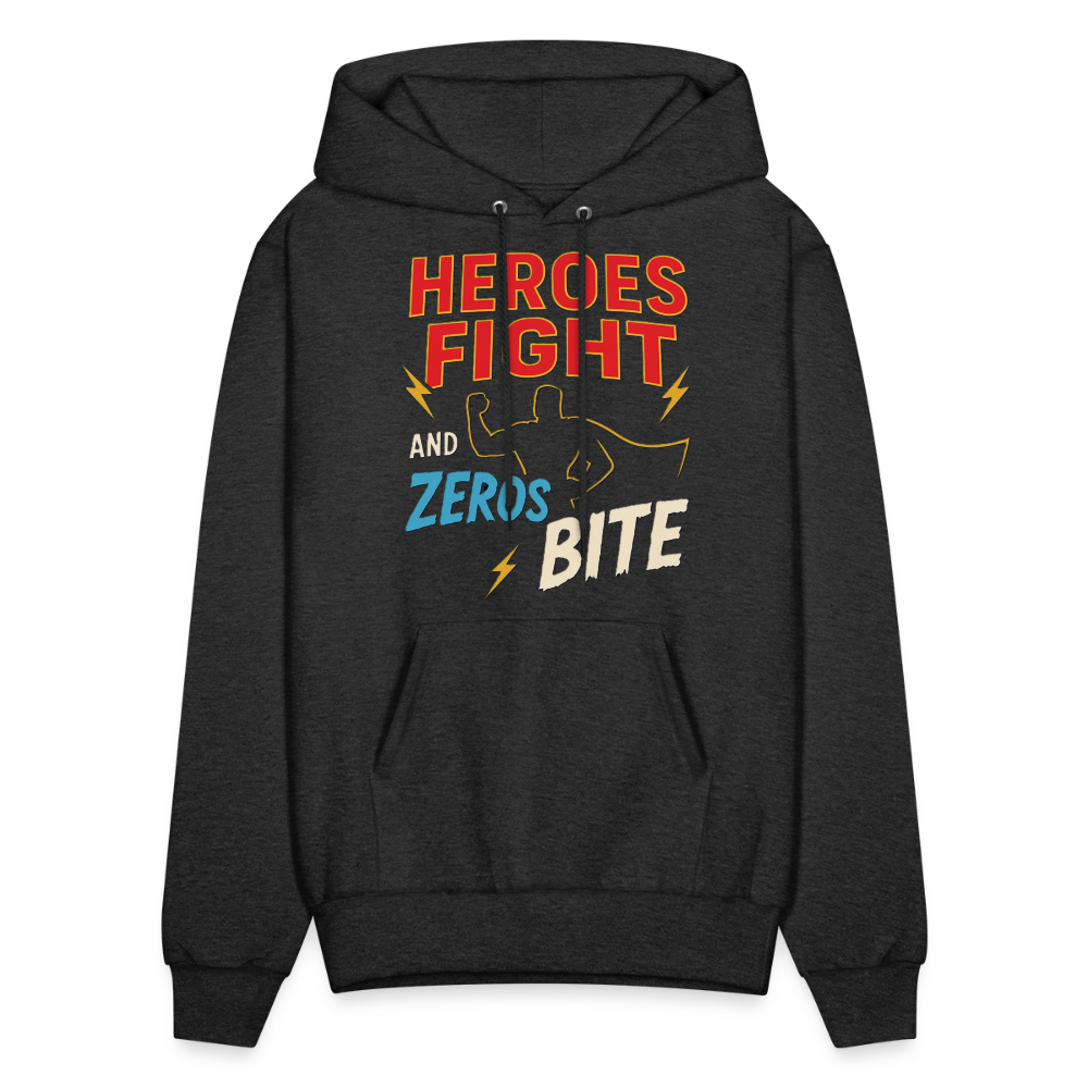 Heroes Fight And Zeros Bite - charcoal grey