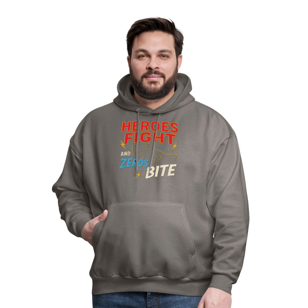 Heroes Fight And Zeros Bite - asphalt gray
