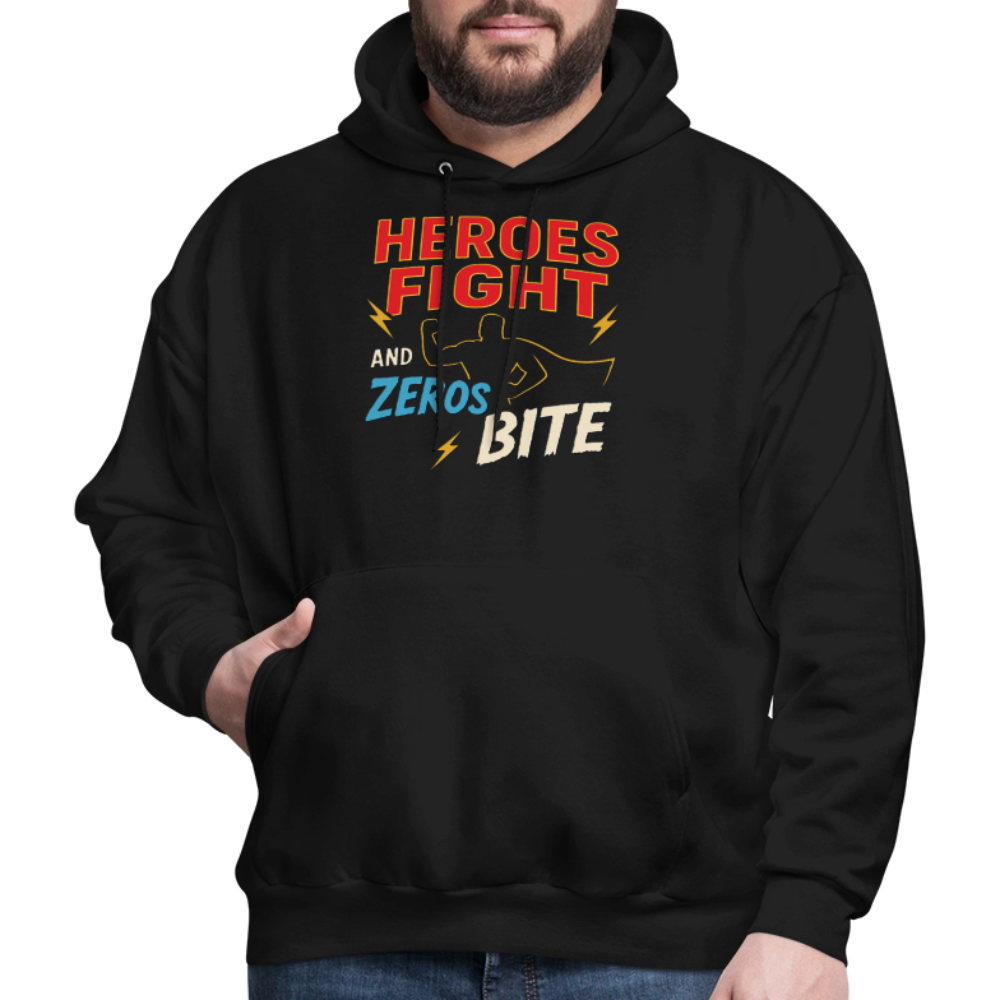 Heroes Fight And Zeros Bite - black