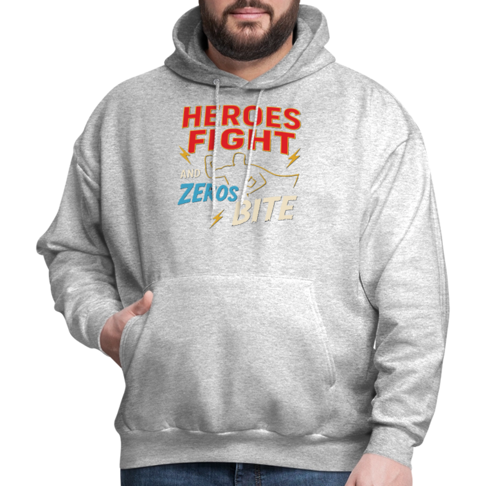 Heroes Fight And Zeros Bite - heather gray