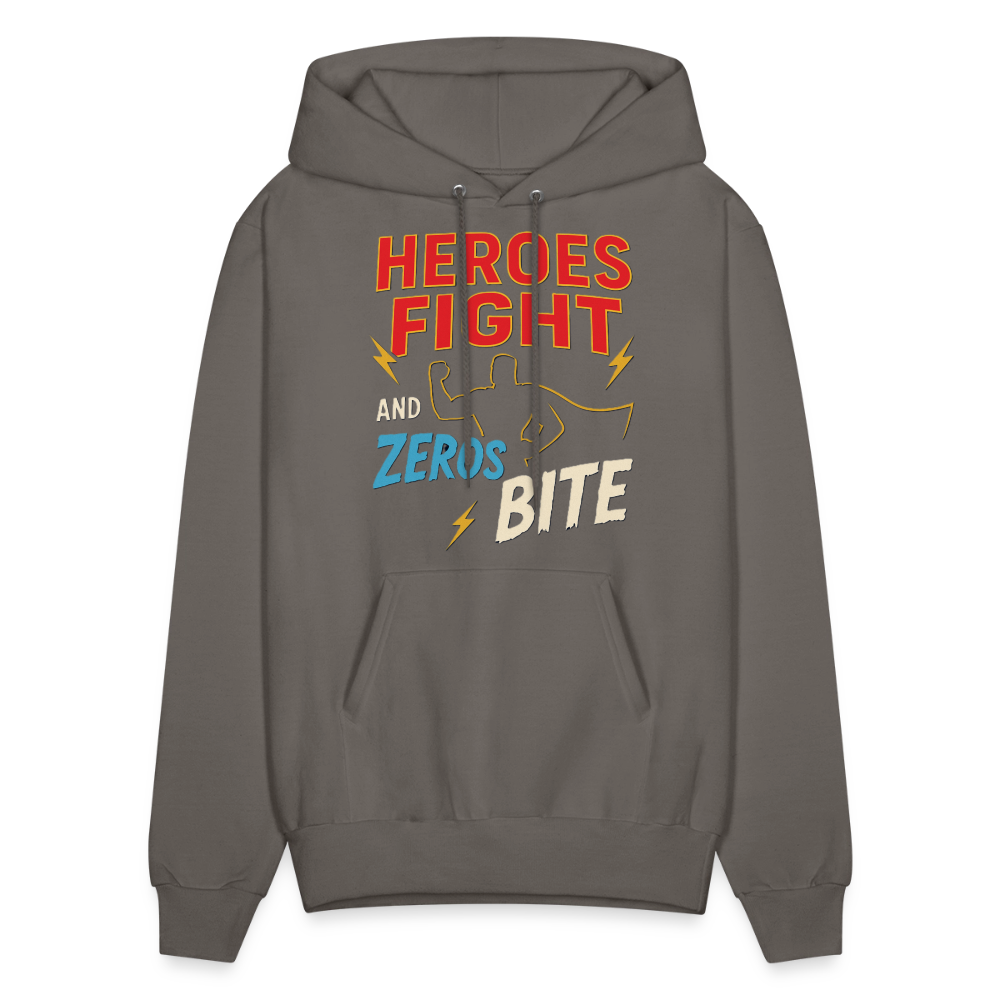 Heroes Fight And Zeros Bite - asphalt gray