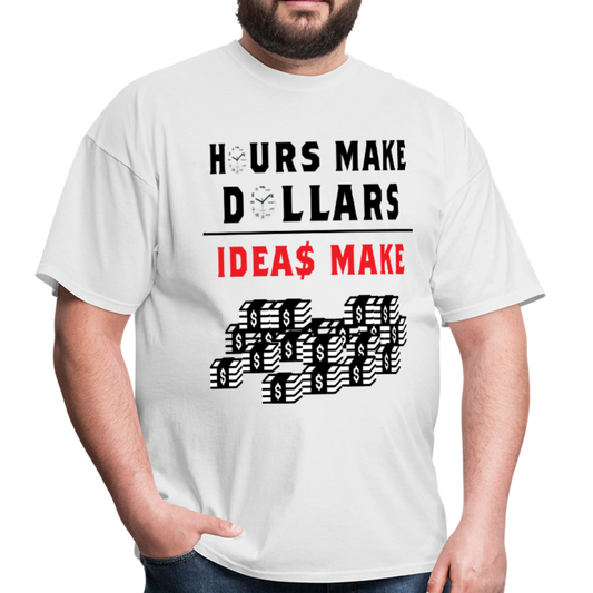 Hours make dollars ideas make a lot of cash unisex tee - BIZARRE PRINTS