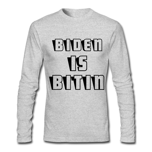 BIDEN IS BITIN_Unisex Long Sleeve T-Shirt - BIZARRE PRINTS